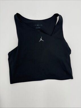 Jordan Black Racerback Cropped Tank with Jumpman